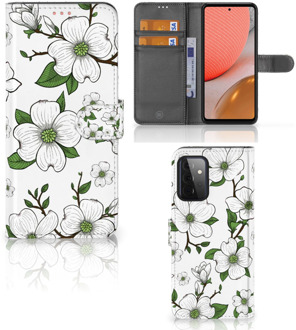 B2Ctelecom Book Case Samsung Galaxy A72 Hoesje Dogwood Flowers