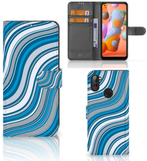 B2Ctelecom Book Case Samsung Galaxy M11 | A11 Hoesje Waves Blue