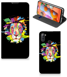 B2Ctelecom Book Case Samsung Galaxy M11 | A11 Smart Cover Lion Color