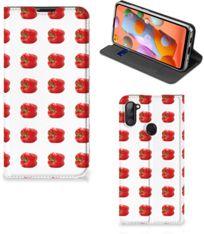 B2Ctelecom Book Case Samsung Galaxy M11 | A11 Telefoonhoesje Paprika Red