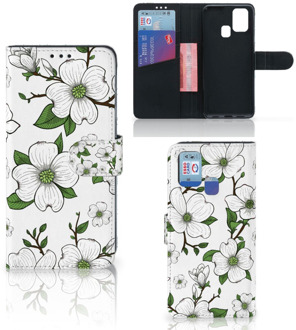 B2Ctelecom Book Case Samsung Galaxy M31 Hoesje Dogwood Flowers