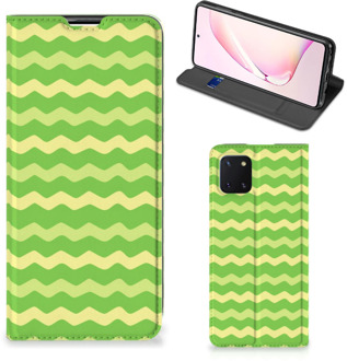 B2Ctelecom Book Case Samsung Galaxy Note 10 Lite Telefoonhoesje Waves Green