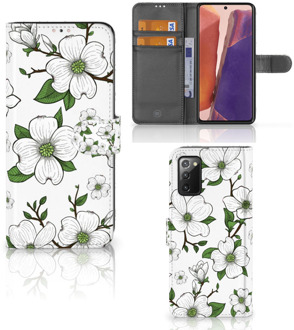 B2Ctelecom Book Case Samsung Galaxy Note 20 Hoesje Dogwood Flowers