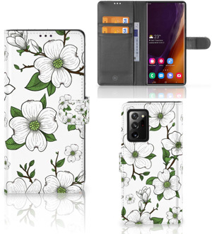 B2Ctelecom Book Case Samsung Galaxy Note20 Ultra Hoesje Dogwood Flowers