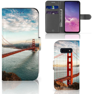 B2Ctelecom Book Case Samsung Galaxy S10e Beschermhoes Golden Gate Bridge