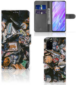 B2Ctelecom Book Case Samsung Galaxy S20 Plus Telefoonhoesje met foto Badges