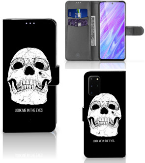 B2Ctelecom Book Case Samsung Galaxy S20 Plus Telefoonhoesje met Naam Skull Eyes