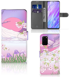 B2Ctelecom Book Case Samsung Galaxy S20 Plus Telefoonhoesje met Pasjes Bird Flying