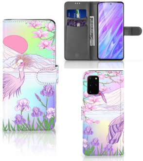 B2Ctelecom Book Case Samsung Galaxy S20 Plus Telefoonhoesje met Pasjes Bird