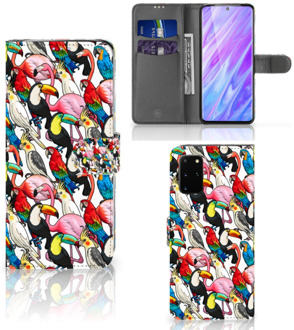 B2Ctelecom Book Case Samsung Galaxy S20 Plus Telefoonhoesje met Pasjes Birds