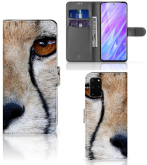 B2Ctelecom Book Case Samsung Galaxy S20 Plus Telefoonhoesje met Pasjes Cheetah