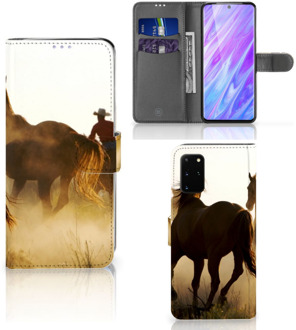 B2Ctelecom Book Case Samsung Galaxy S20 Plus Telefoonhoesje met Pasjes Design Cowboy