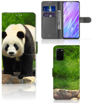 B2Ctelecom Book Case Samsung Galaxy S20 Plus Telefoonhoesje met Pasjes Panda