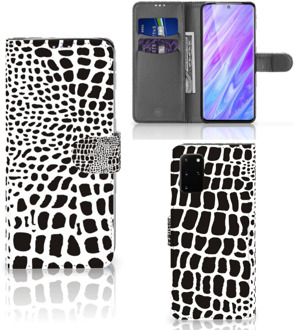 B2Ctelecom Book Case Samsung Galaxy S20 Plus Telefoonhoesje met Pasjes Slangenprint