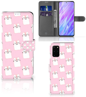 B2Ctelecom Book Case Samsung Galaxy S20 Plus Telefoonhoesje met Pasjes Sleeping Cats