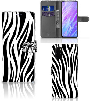 B2Ctelecom Book Case Samsung Galaxy S20 Plus Telefoonhoesje met Pasjes Zebra