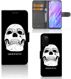 B2Ctelecom Book Case Samsung Galaxy S20 Telefoonhoesje met Naam Skull Eyes