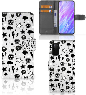 B2Ctelecom Book Case Samsung Galaxy S20 Telefoonhoesje met Naam Zilver Punk