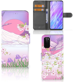 B2Ctelecom Book Case Samsung Galaxy S20 Telefoonhoesje met Pasjes Bird Flying