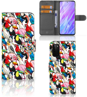 B2Ctelecom Book Case Samsung Galaxy S20 Telefoonhoesje met Pasjes Birds