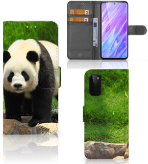 B2Ctelecom Book Case Samsung Galaxy S20 Telefoonhoesje met Pasjes Panda