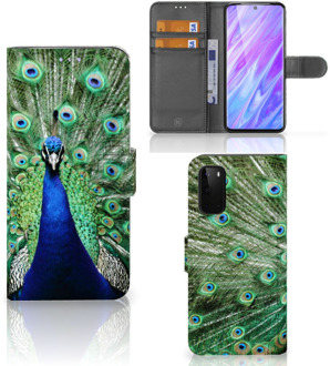 B2Ctelecom Book Case Samsung Galaxy S20 Telefoonhoesje met Pasjes Pauw