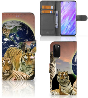 B2Ctelecom Book Case Samsung Galaxy S20 Telefoonhoesje met Pasjes Roofdieren