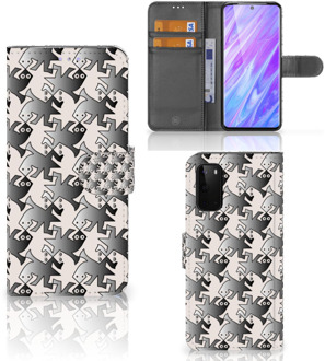 B2Ctelecom Book Case Samsung Galaxy S20 Telefoonhoesje met Pasjes Salamander Grey