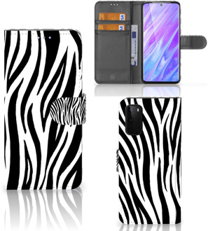 B2Ctelecom Book Case Samsung Galaxy S20 Telefoonhoesje met Pasjes Zebra