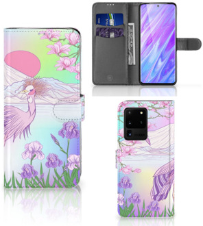 B2Ctelecom Book Case Samsung Galaxy S20 Ultra Telefoonhoesje met Pasjes Bird