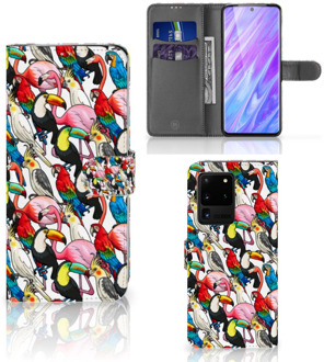 B2Ctelecom Book Case Samsung Galaxy S20 Ultra Telefoonhoesje met Pasjes Birds