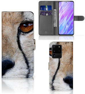 B2Ctelecom Book Case Samsung Galaxy S20 Ultra Telefoonhoesje met Pasjes Cheetah