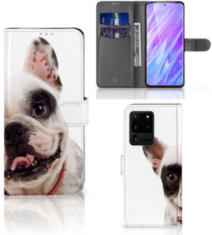 B2Ctelecom Book Case Samsung Galaxy S20 Ultra Telefoonhoesje met Pasjes Franse Bulldog