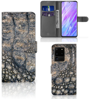 B2Ctelecom Book Case Samsung Galaxy S20 Ultra Telefoonhoesje met Pasjes Krokodillenprint