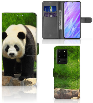 B2Ctelecom Book Case Samsung Galaxy S20 Ultra Telefoonhoesje met Pasjes Panda