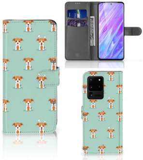 B2Ctelecom Book Case Samsung Galaxy S20 Ultra Telefoonhoesje met Pasjes Pups