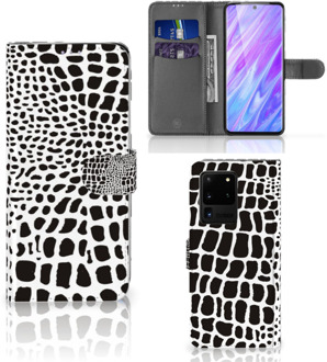 B2Ctelecom Book Case Samsung Galaxy S20 Ultra Telefoonhoesje met Pasjes Slangenprint