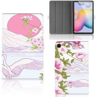 B2Ctelecom Book Case Samsung Galaxy Tab S6 Lite Hoesje met Magneetsluiting Bird Standing