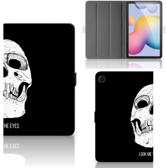 B2Ctelecom Book Case Samsung Galaxy Tab S6 Lite Tablet Hoes met Standaard Skull Eyes