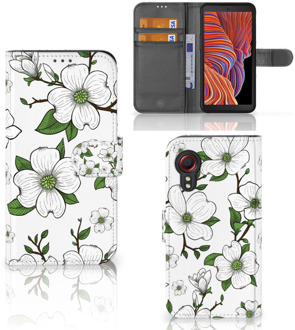 B2Ctelecom Book Case Samsung Galaxy Xcover 5 Hoesje Dogwood Flowers