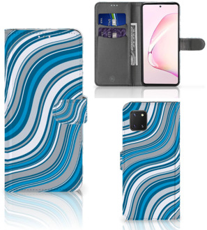 B2Ctelecom Book Case Samsung Note 10 Lite Hoesje Waves Blue