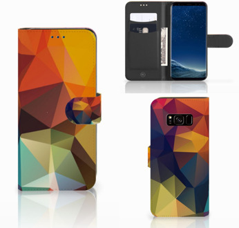 B2Ctelecom Book Case Samsung S8 Design Polygon Color