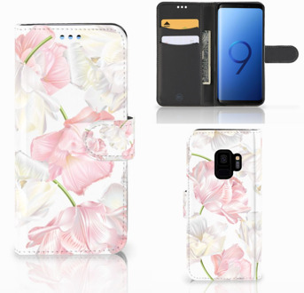 B2Ctelecom Book Case Samsung S9 Design Lovely Flowers