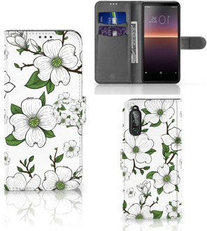 B2Ctelecom Book Case Sony Xperia 10 II Hoesje Dogwood Flowers