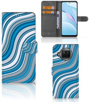 B2Ctelecom Book Case Xiaomi Mi 10T Lite Hoesje Waves Blue