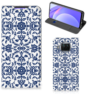 B2Ctelecom Book Case Xiaomi Mi 10T Lite Telefoon Hoesje Flower Blue