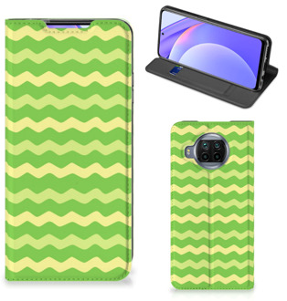 B2Ctelecom Book Case Xiaomi Mi 10T Lite Telefoonhoesje Waves Green