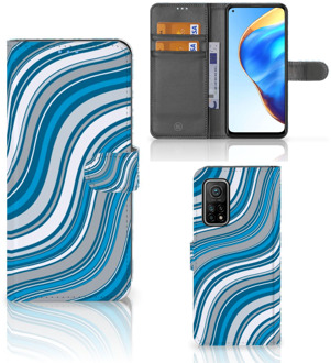 B2Ctelecom Book Case Xiaomi Mi 10T Pro | Mi 10T Hoesje Waves Blue