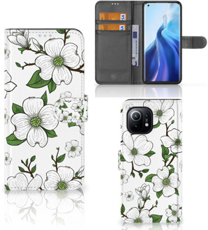 B2Ctelecom Book Case Xiaomi Mi 11 Hoesje Dogwood Flowers