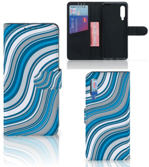 B2Ctelecom Book Case Xiaomi Mi 9 Hoesje Waves Blue